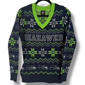 Seattle Seahawks NFL Light Up Sweater Womens Sz M Football Superbowl Playoffs